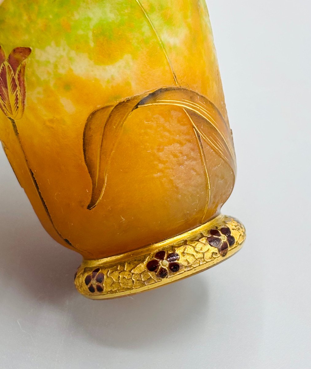 Vase Art Nouveau aux Tulipes Daum Nancy-photo-4