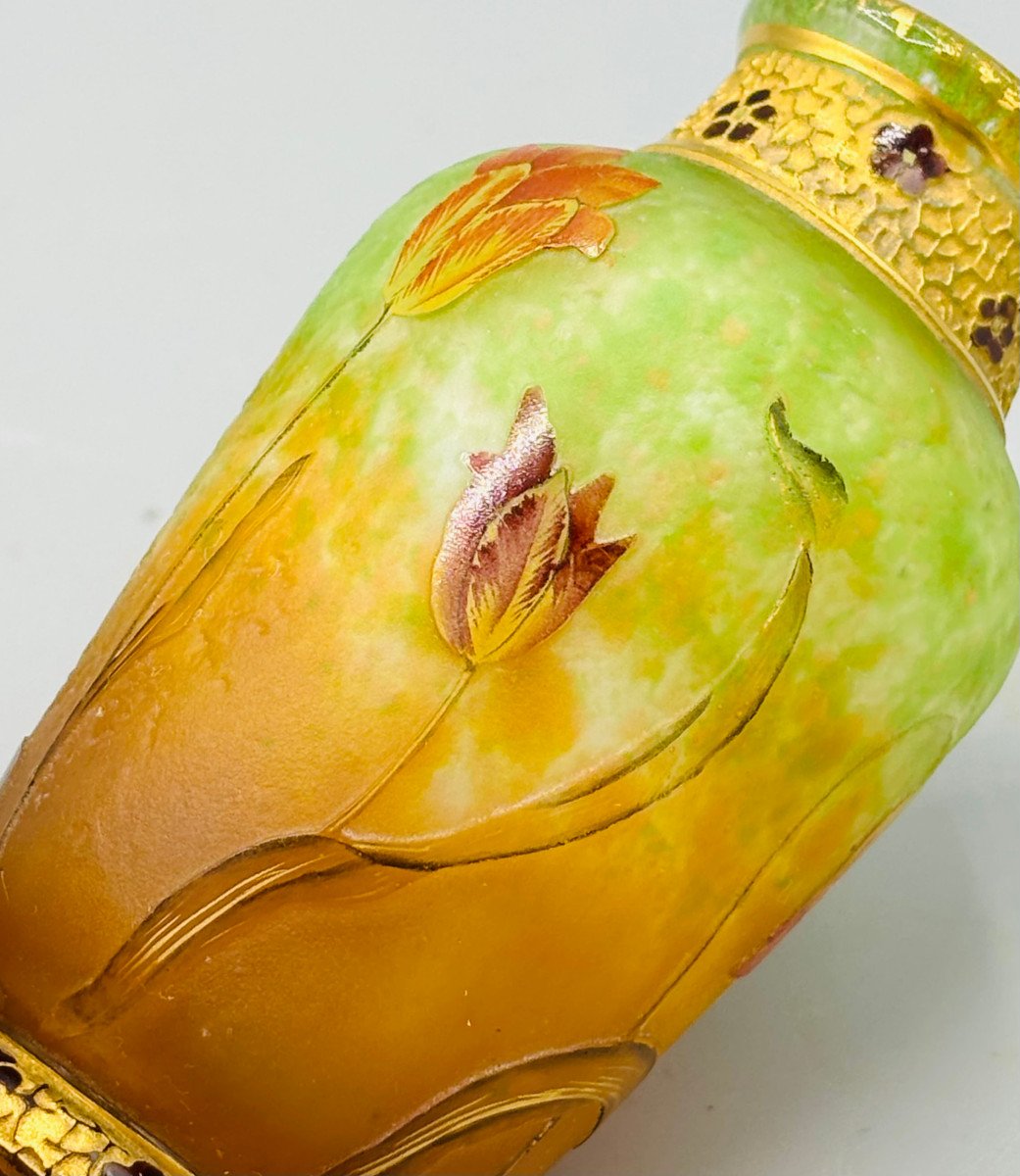 Vase Art Nouveau aux Tulipes Daum Nancy-photo-7