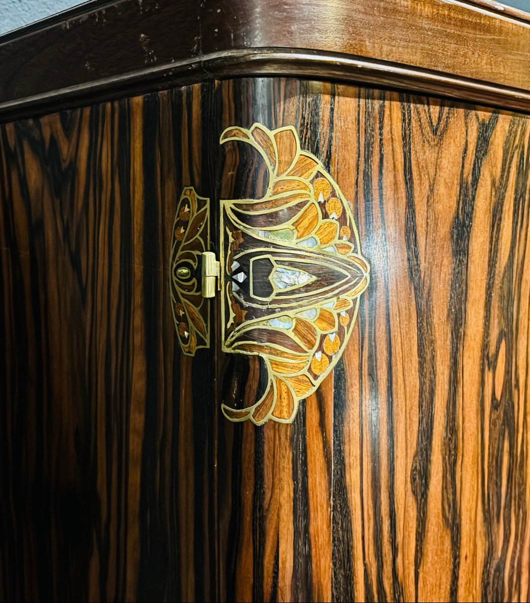 Art Deco Bookcase In Macassar Ebony Louis Majorelle-photo-2