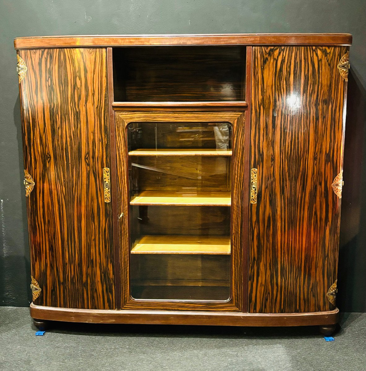 Art Deco Bookcase In Macassar Ebony Louis Majorelle
