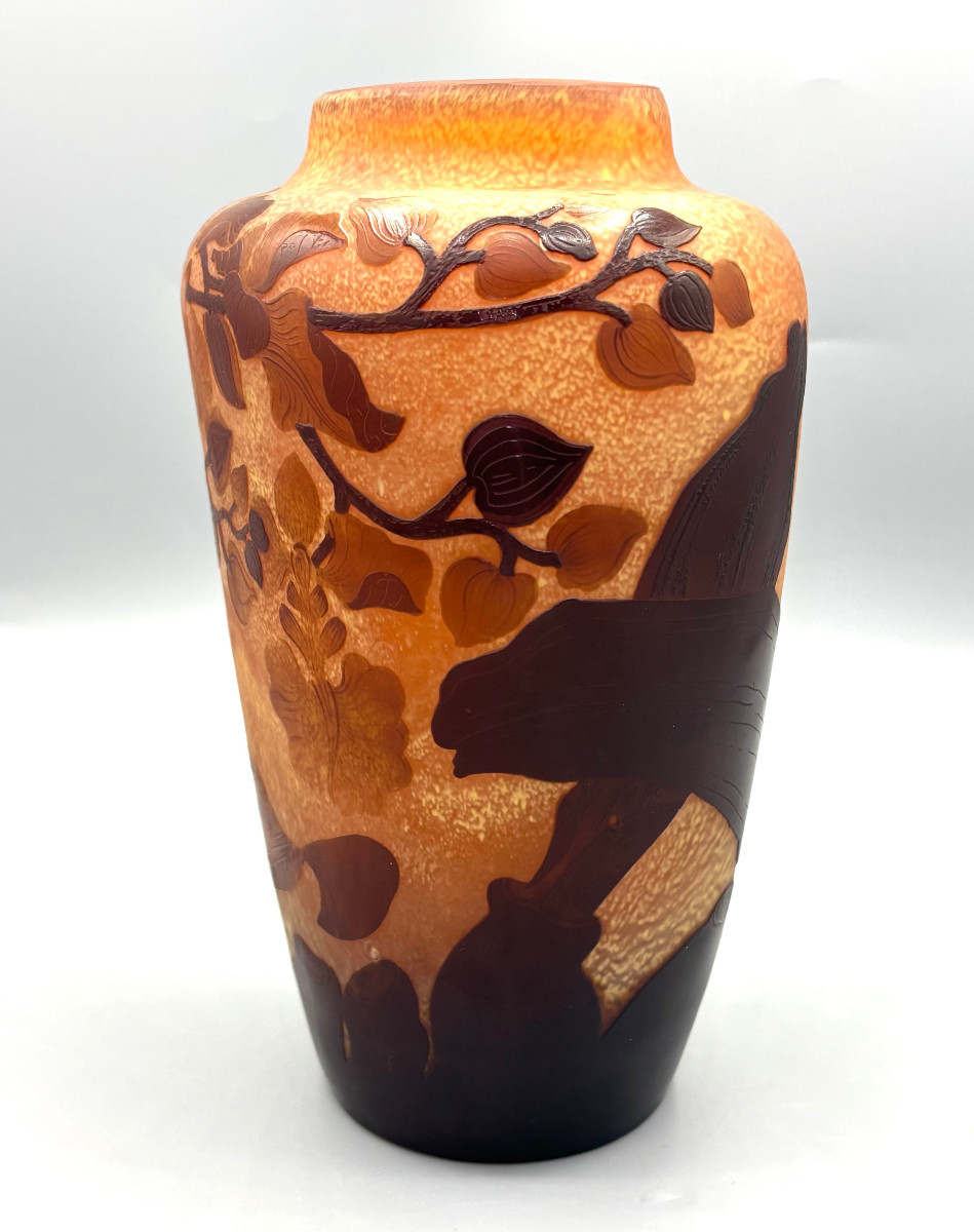 Vase Art Nouveau Aux Orchidées Emile Gallé à Nancy-photo-3