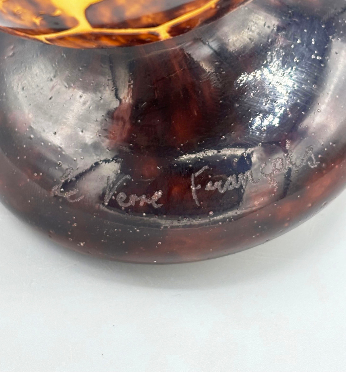 Rare Vase Art Déco "Lézards" Schneider - Le Verre Français-photo-7