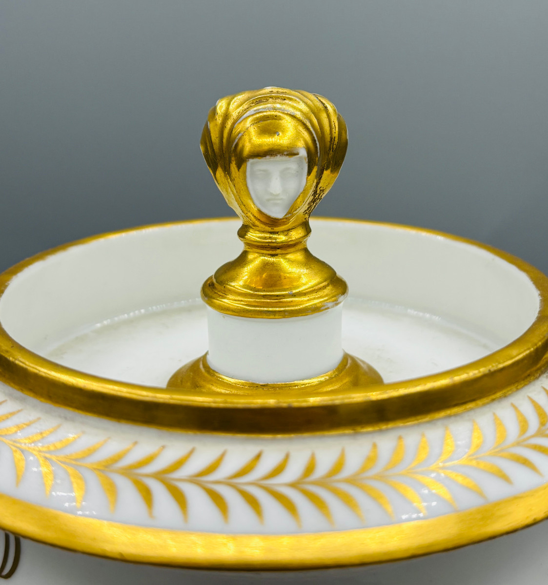 Darte Frères In Paris - Important Gilded Porcelain Icebox - Empire Period-photo-2