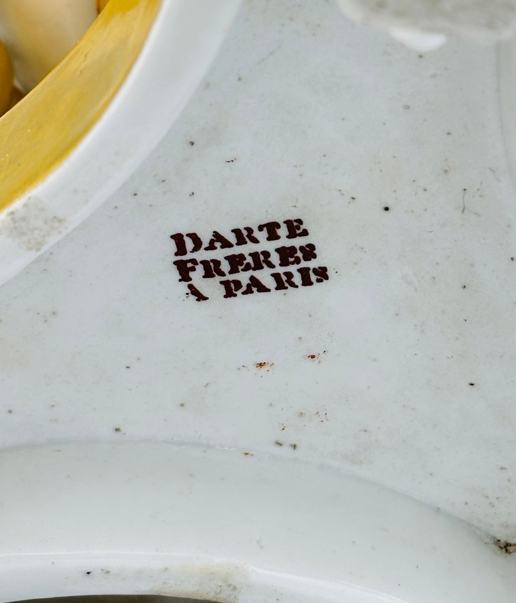 Darte Frères In Paris - Important Gilded Porcelain Icebox - Empire Period-photo-7