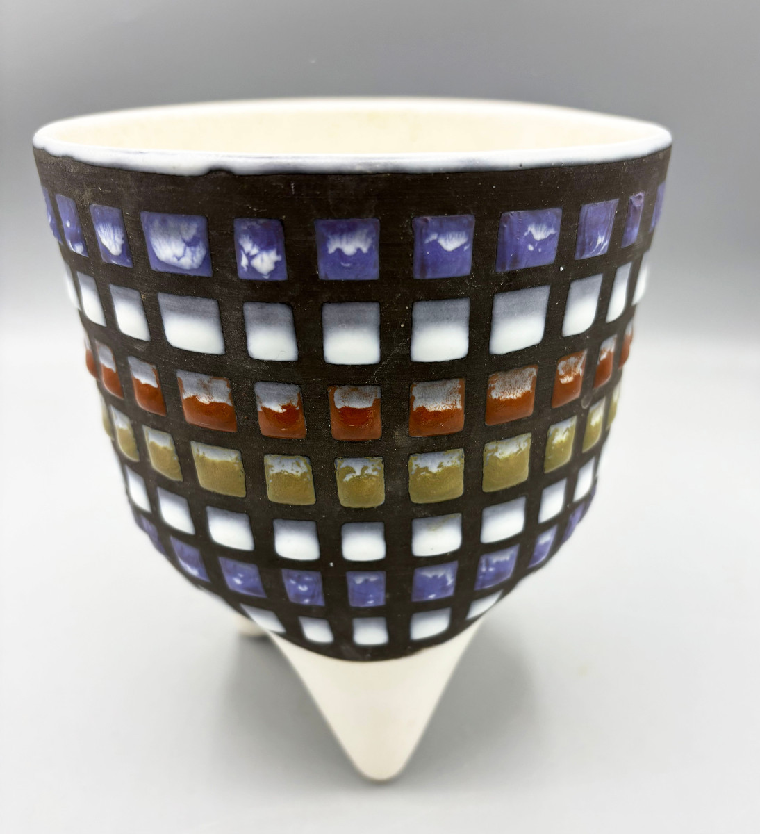 Roger Capron "molar" Tripod Vase In Glazed Ceramic, 1960-photo-1