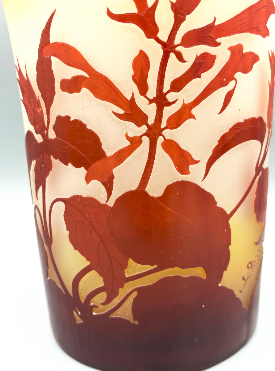 Art Nouveau Vase With Butterflies Emile Gallé Nancy-photo-4