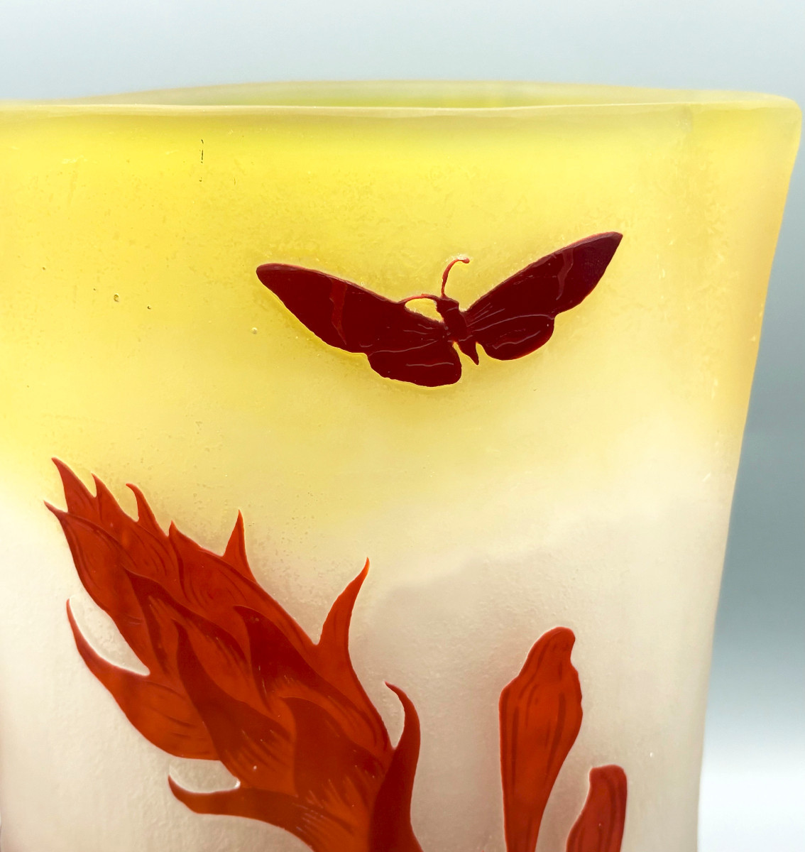 Art Nouveau Vase With Butterflies Emile Gallé Nancy-photo-6