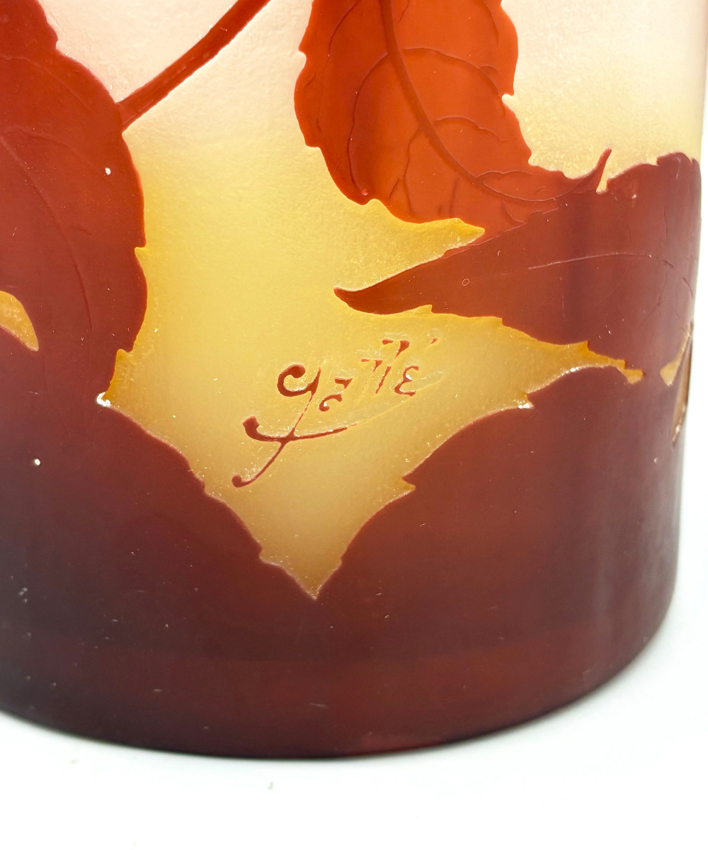 Art Nouveau Vase With Butterflies Emile Gallé Nancy-photo-7