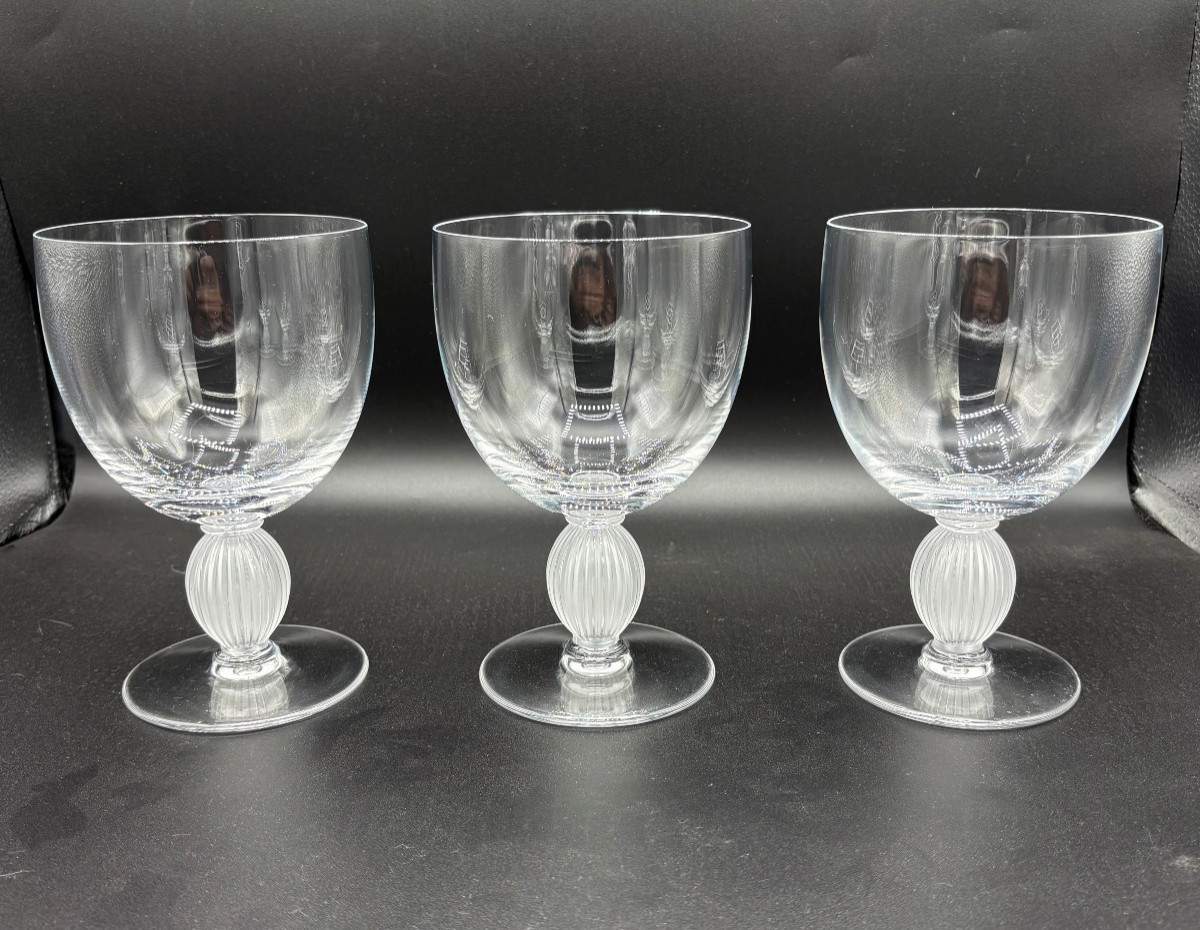 6 Verres à Eau N° 1 en Cristal Lalique France modèle Langeais-photo-3