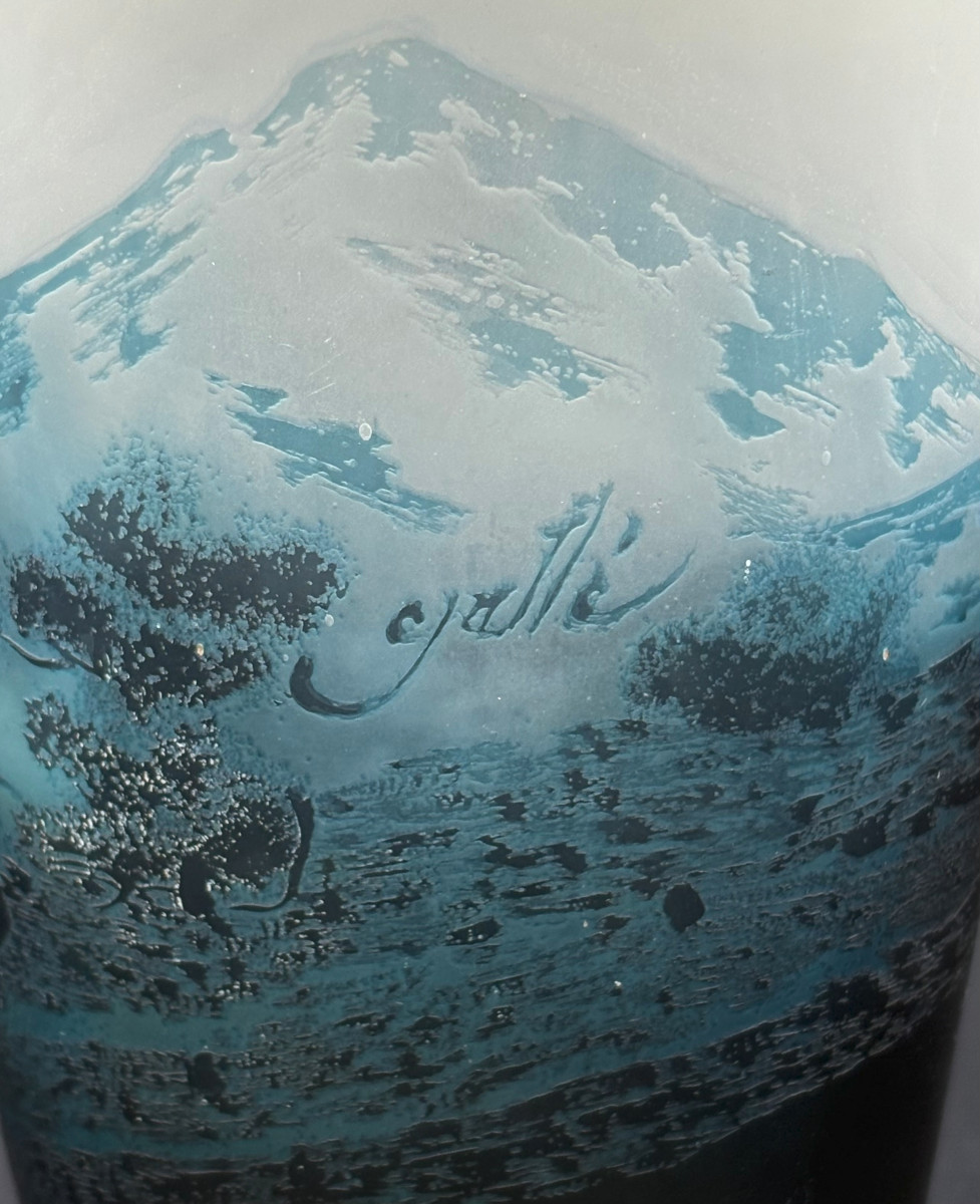 Vase Art Nouveau décor Vosgien Emile Gallé Nancy-photo-5
