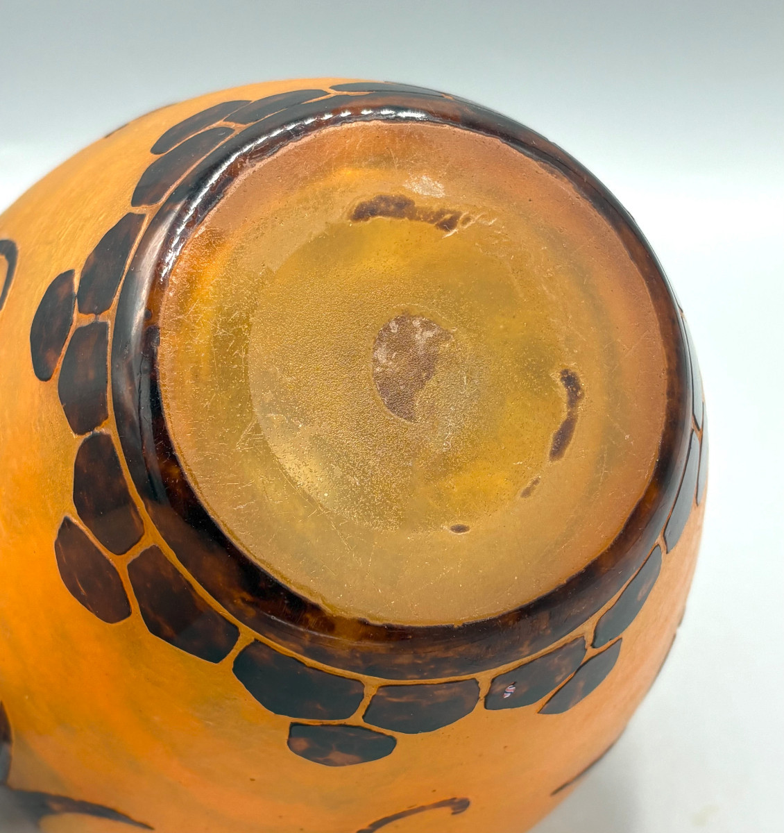 Art Deco Vase "eucalyptus" Schneider Le Verre Francais-photo-6