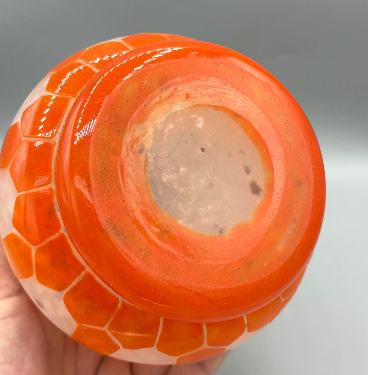 Vase Art Déco "Rubaniers" Schneider Le Verre Français-photo-5