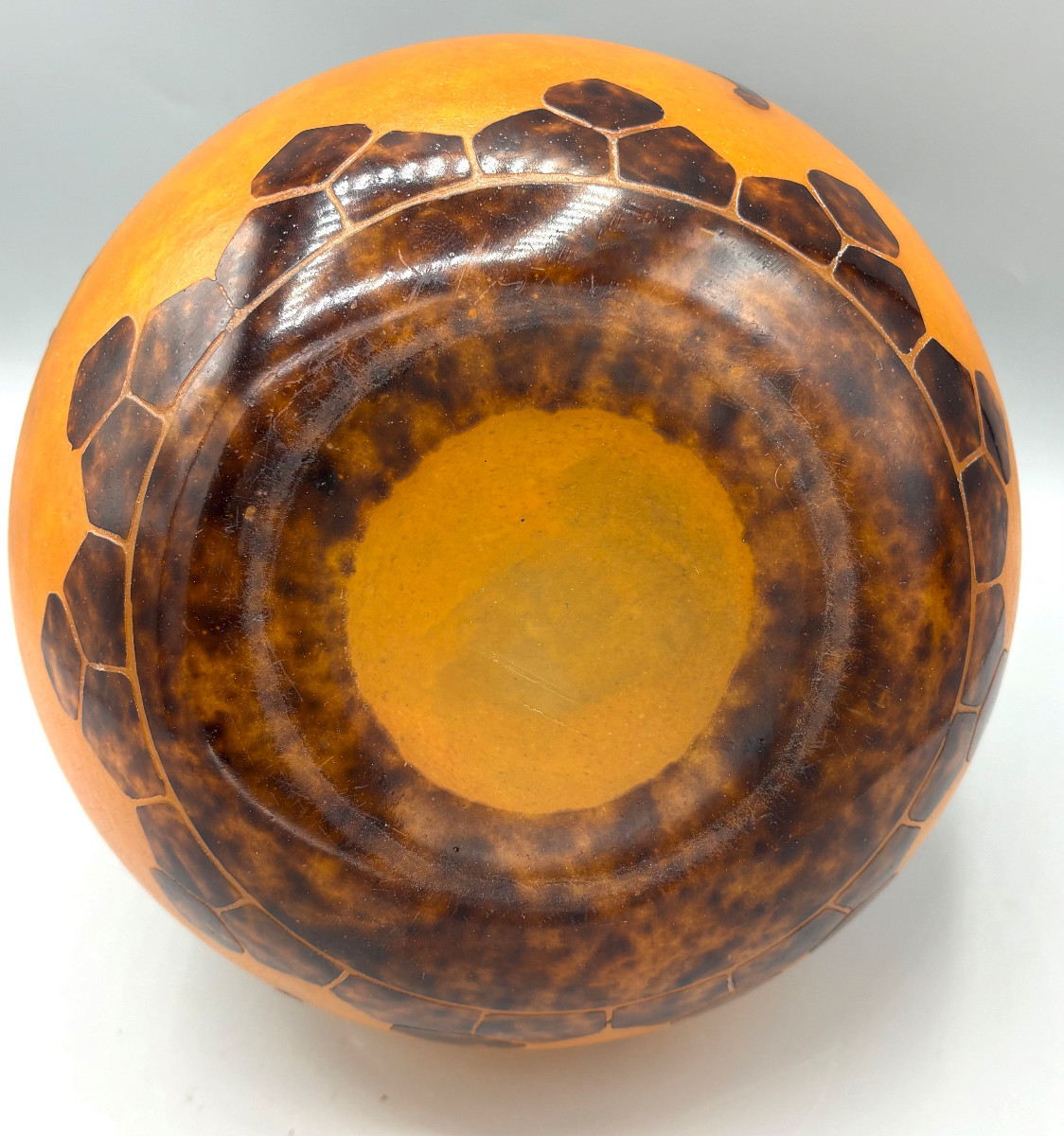 Imposant Vase Art Déco "Eucalyptus" Schneider Le Verre Français-photo-8