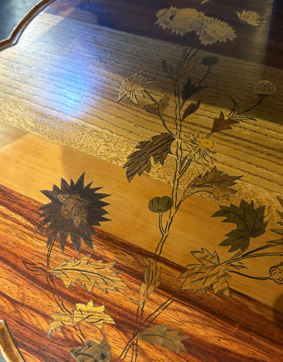 Table de Milieu Art Nouveau aux Chardons Emile Gallé Nancy-photo-8