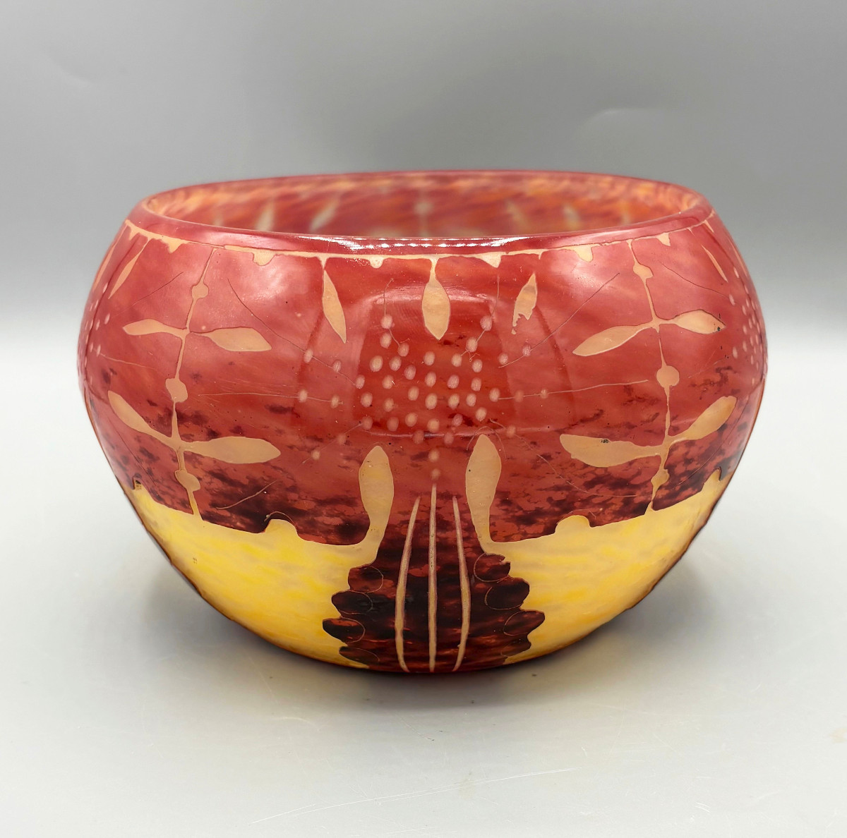 Vase Art Déco "Amarantes" Schneider Le Verre Français