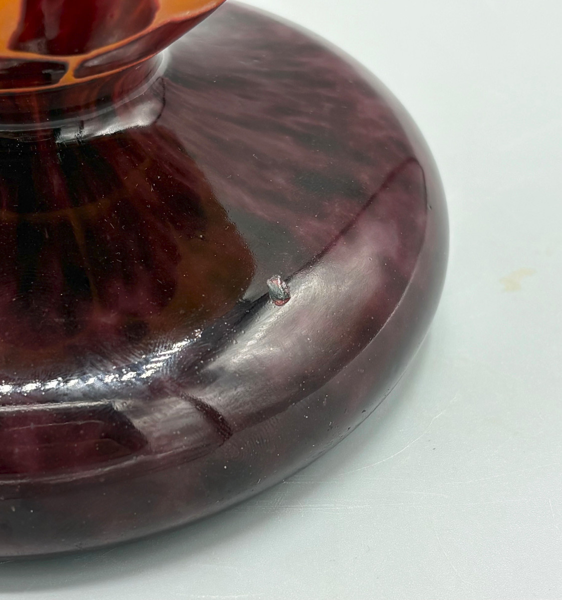 Grand vase Art Déco "Epinettes" Schneider Le Verre Français-photo-6