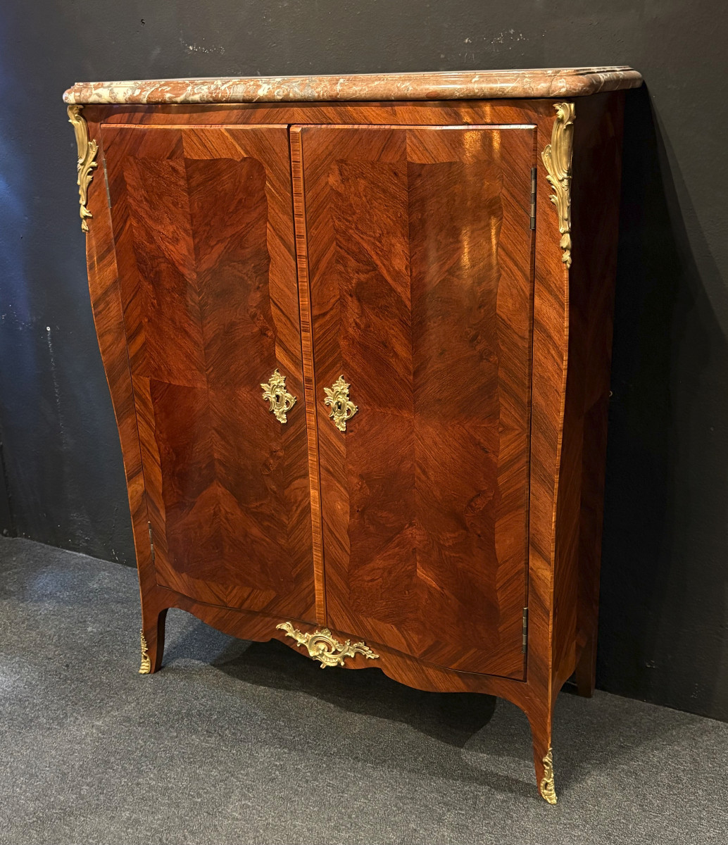Meuble d'appui d'époque Louis XV estampillé Martin Carlin XVIIIe-photo-2