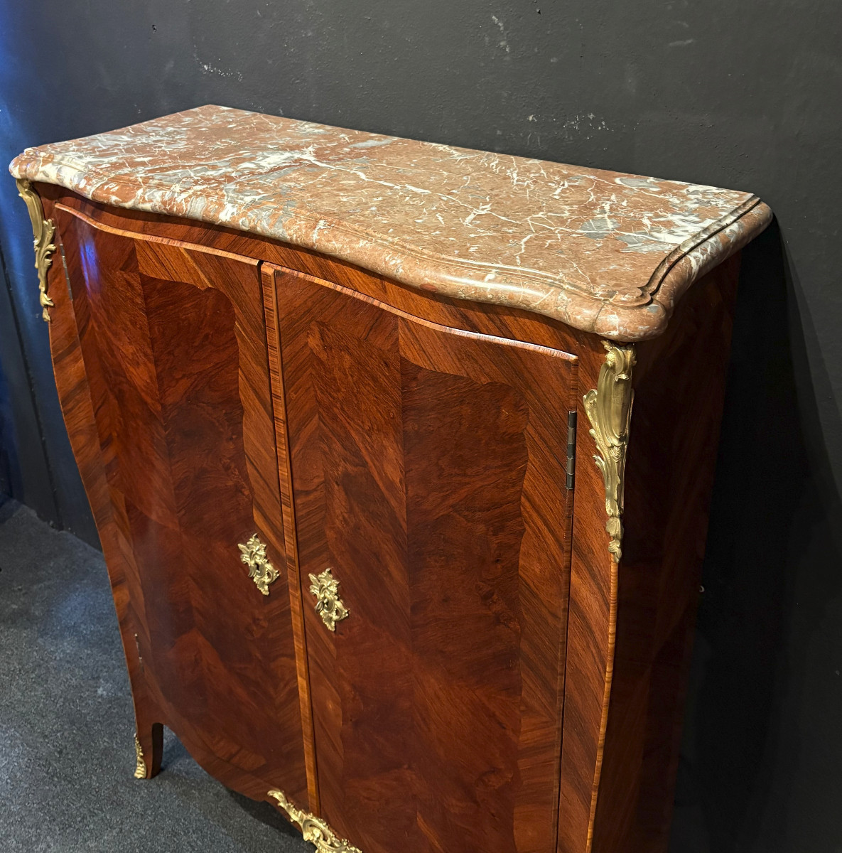 Meuble d'appui d'époque Louis XV estampillé Martin Carlin XVIIIe-photo-3