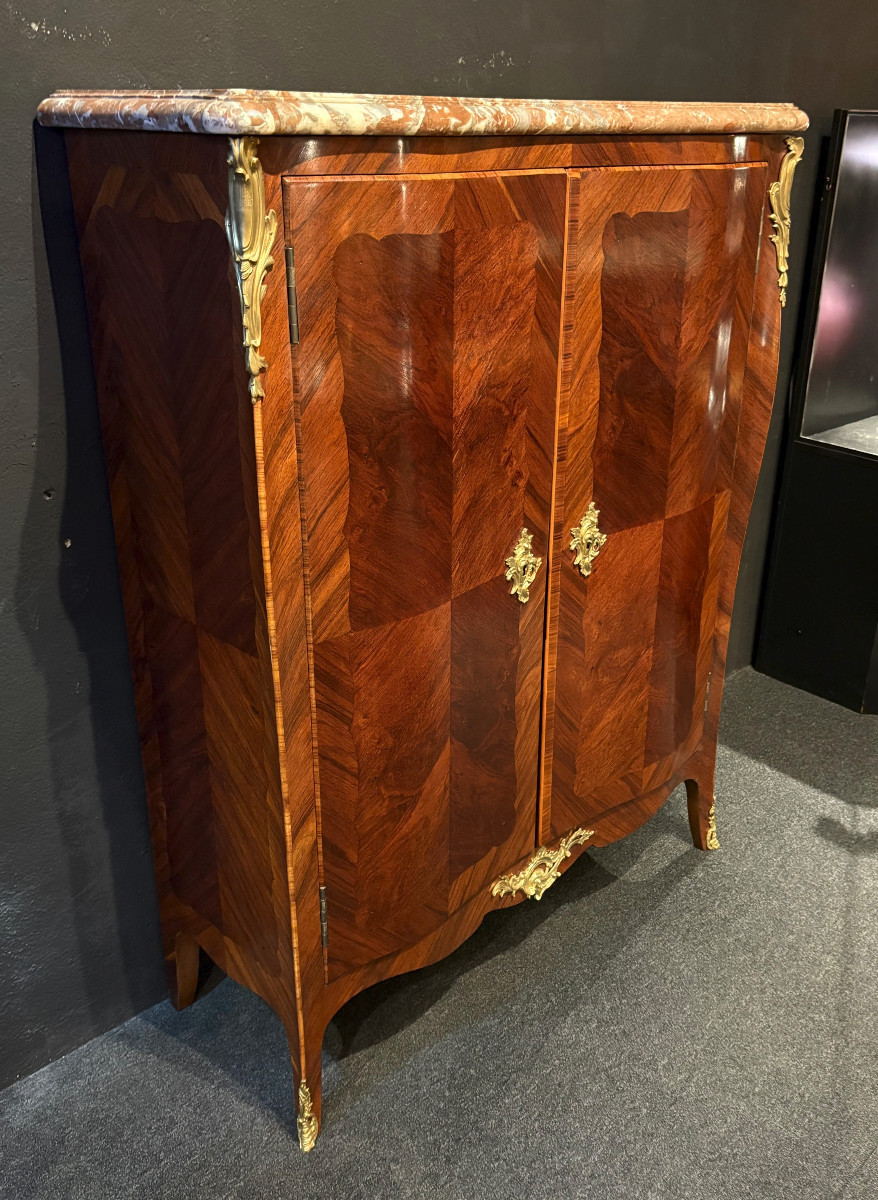 Meuble d'appui d'époque Louis XV estampillé Martin Carlin XVIIIe-photo-4