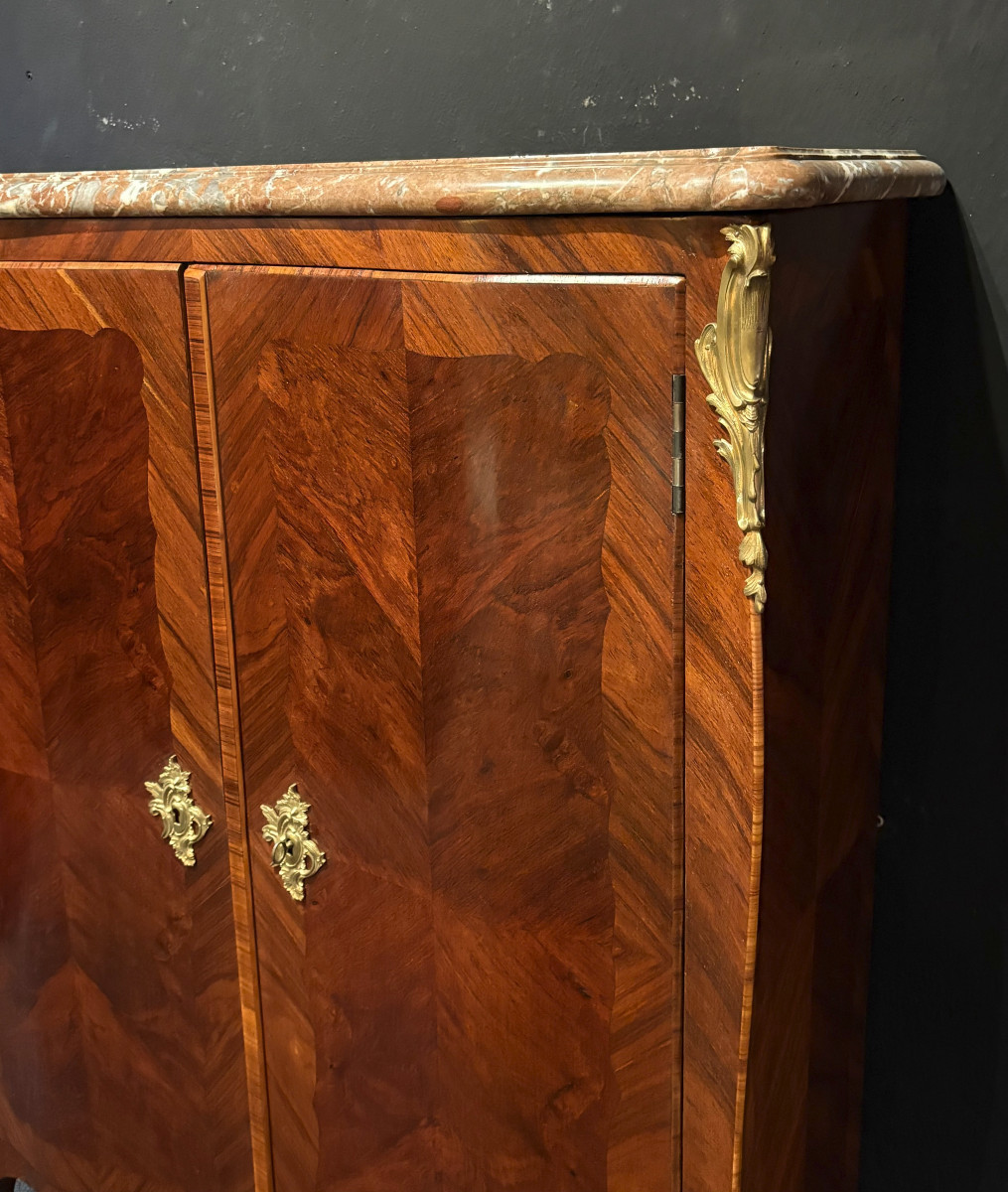 Meuble d'appui d'époque Louis XV estampillé Martin Carlin XVIIIe-photo-2
