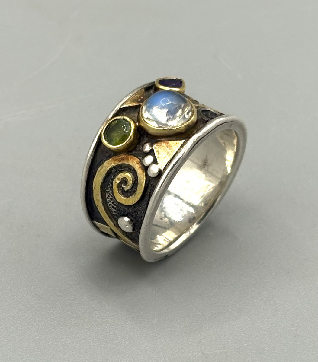 Bague Linda Ladurner en Argent, Or et Pierres-photo-2
