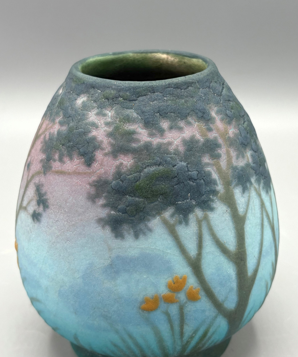 Vase Art Nouveau en Céramique émaillée Amalric Walter Nancy-photo-2