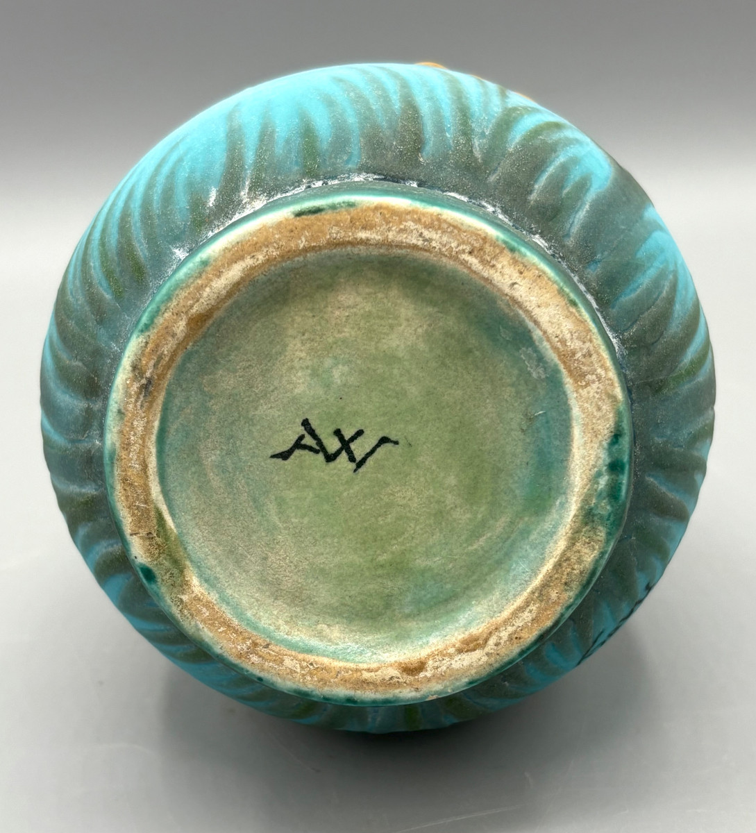 Vase Art Nouveau en Céramique émaillée Amalric Walter Nancy-photo-6