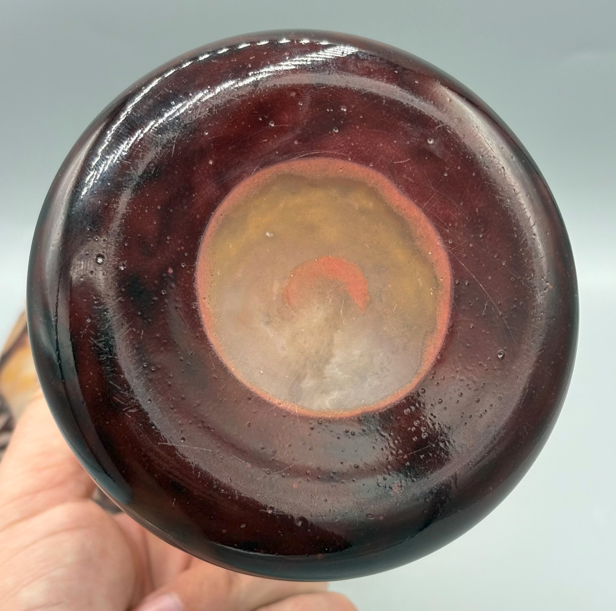 Art Deco Vase "epinettes" Schneider Le Verre Francais-photo-4