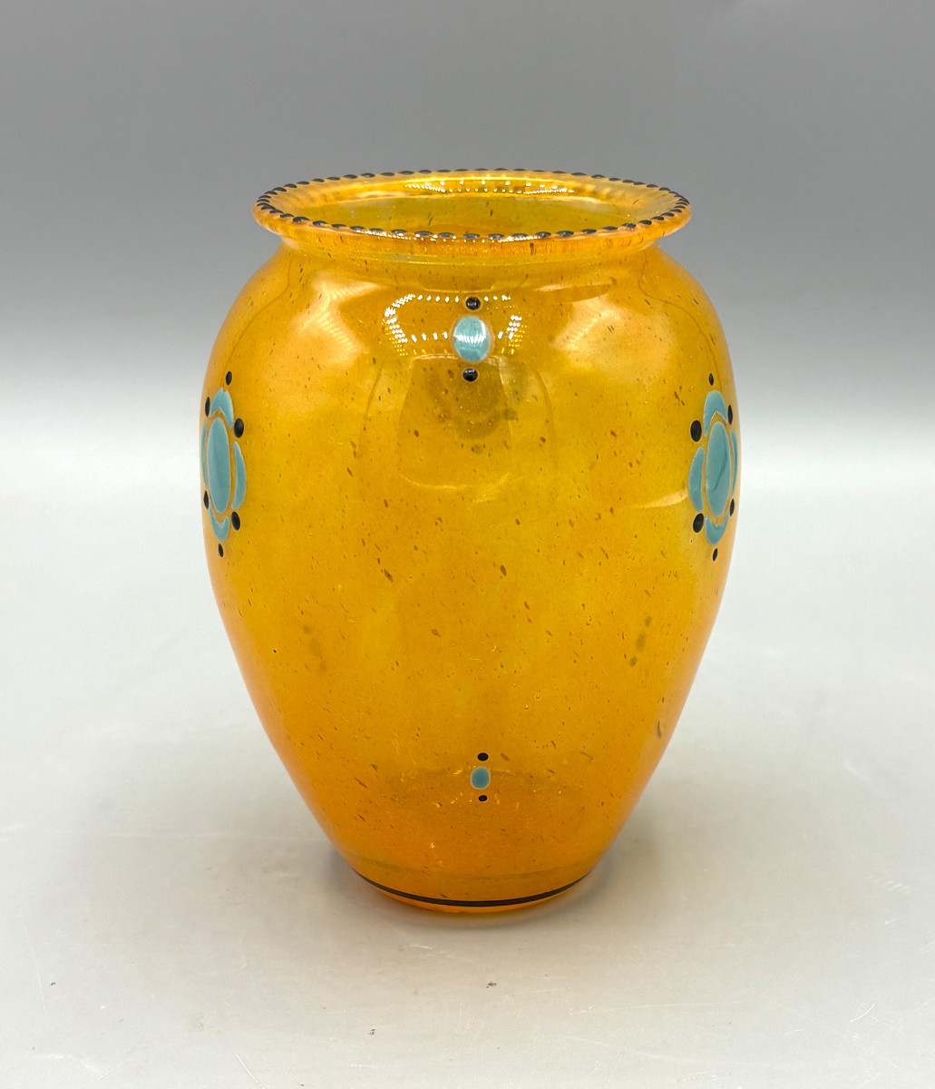 Vase Art Déco signé Marcel Goupy vers 1925-photo-2