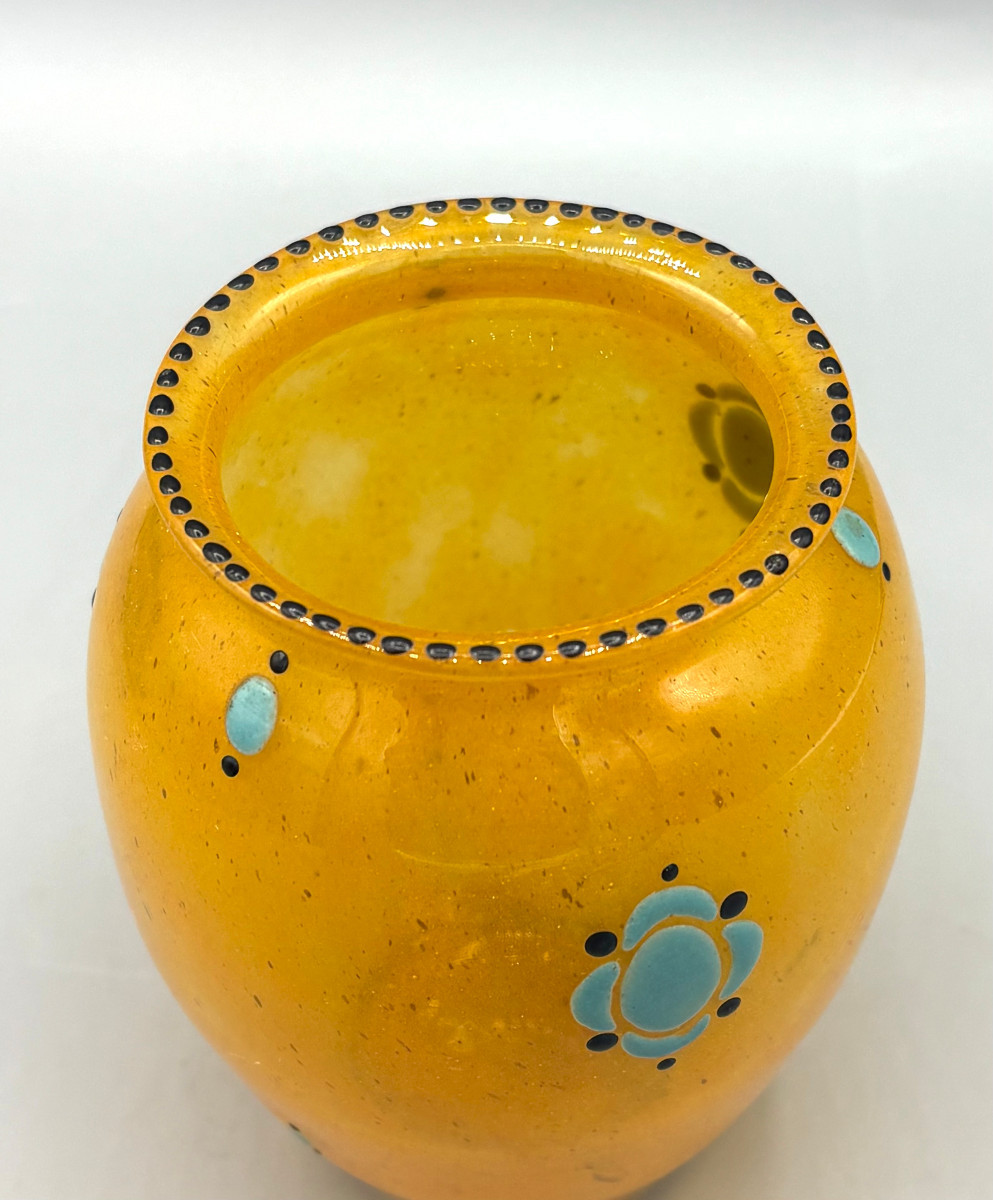 Vase Art Déco signé Marcel Goupy vers 1925-photo-4