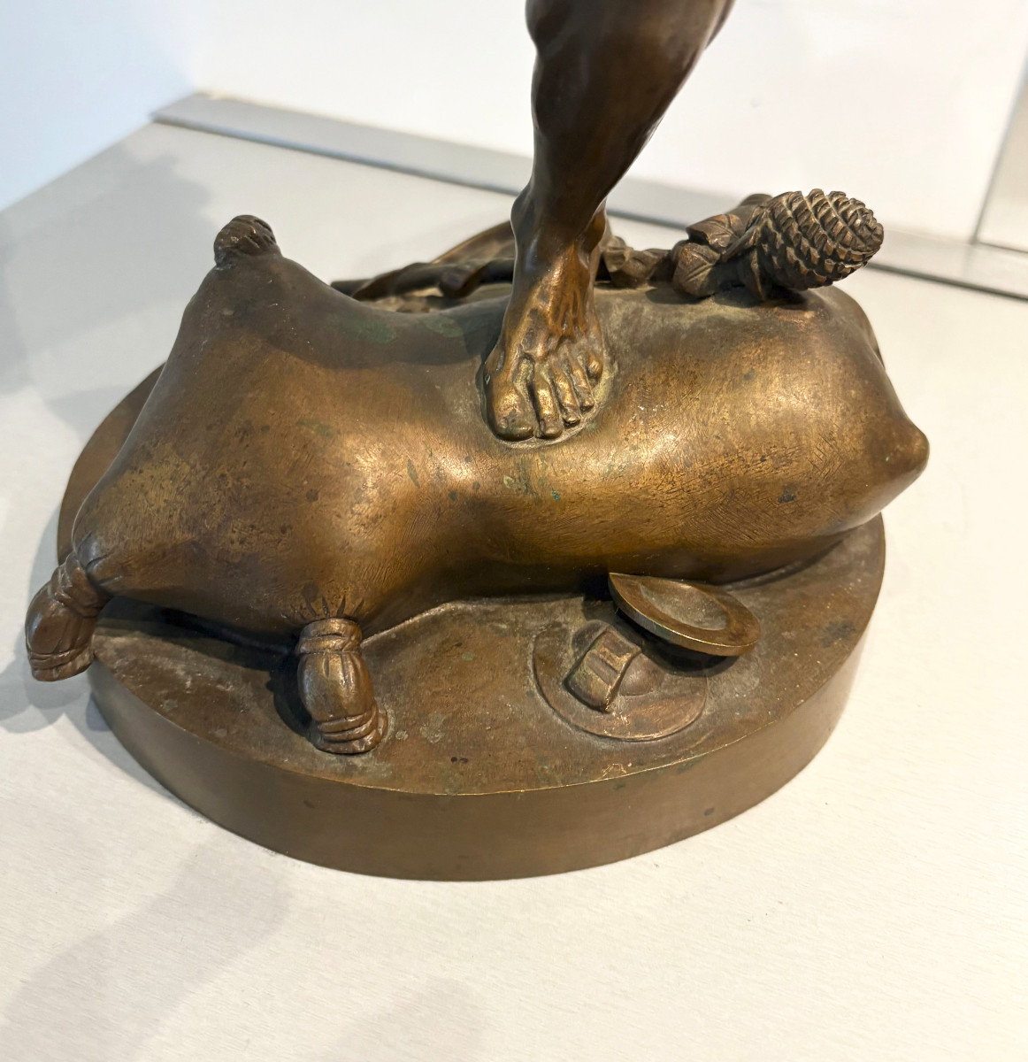 Eugène Louis Lequesne "Faune Dansant" Sculpture en Bronze XIXe-photo-4