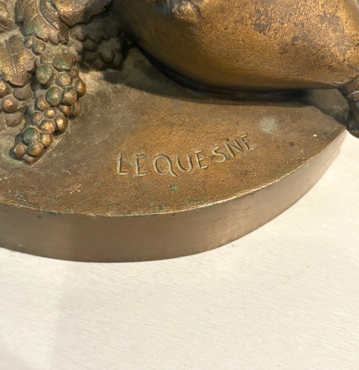 Eugène Louis Lequesne "Faune Dansant" Sculpture en Bronze XIXe-photo-6