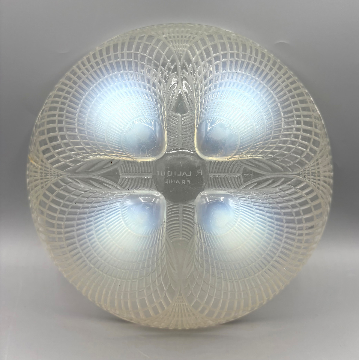 Art Deco Bowl "shells No. 1" By René Lalique, Opalescent Glass-photo-2