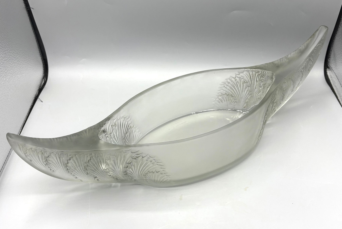 Jardinière Art Déco "Acanthes" René Lalique Verre Satiné Patiné-photo-4
