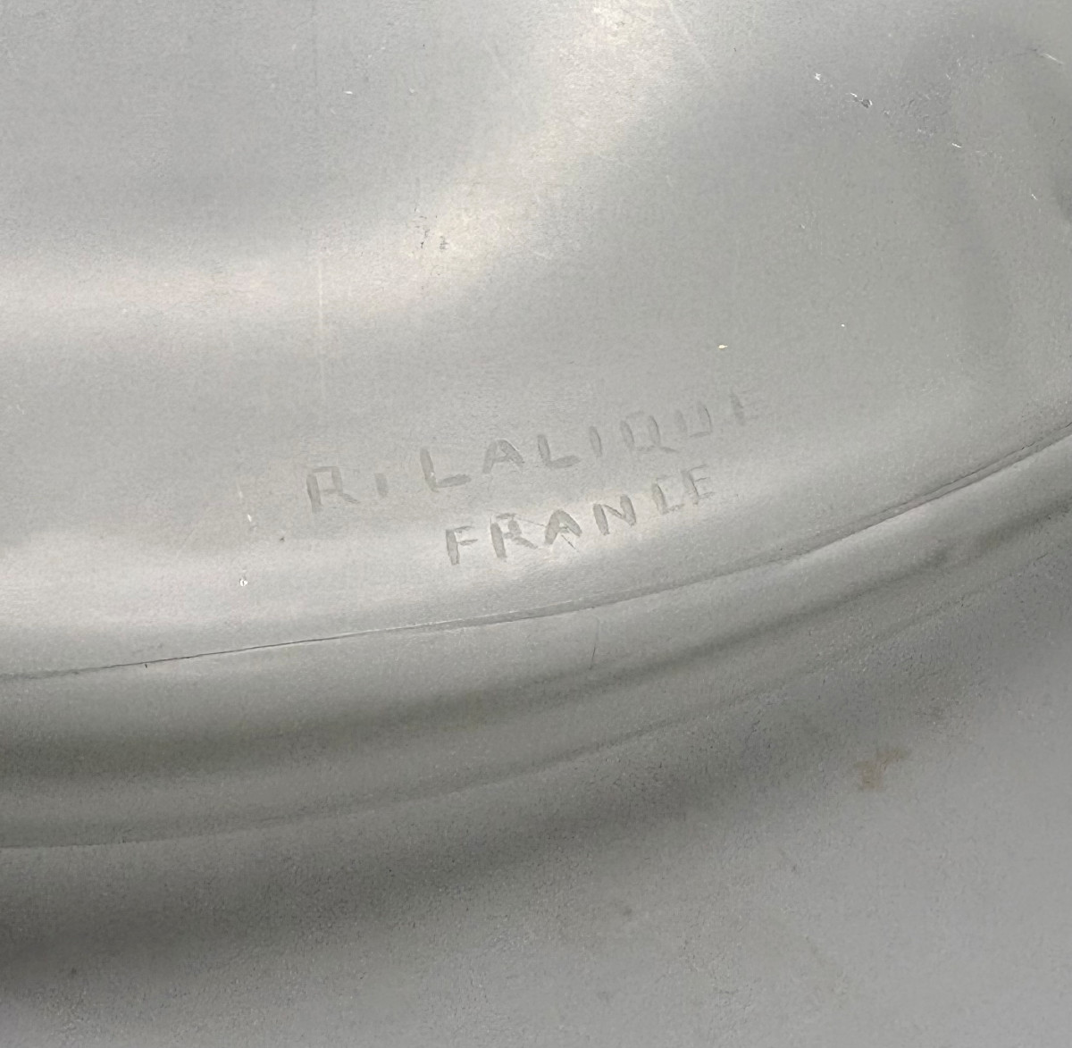 Jardinière Art Déco "Acanthes" René Lalique Verre Satiné Patiné-photo-6