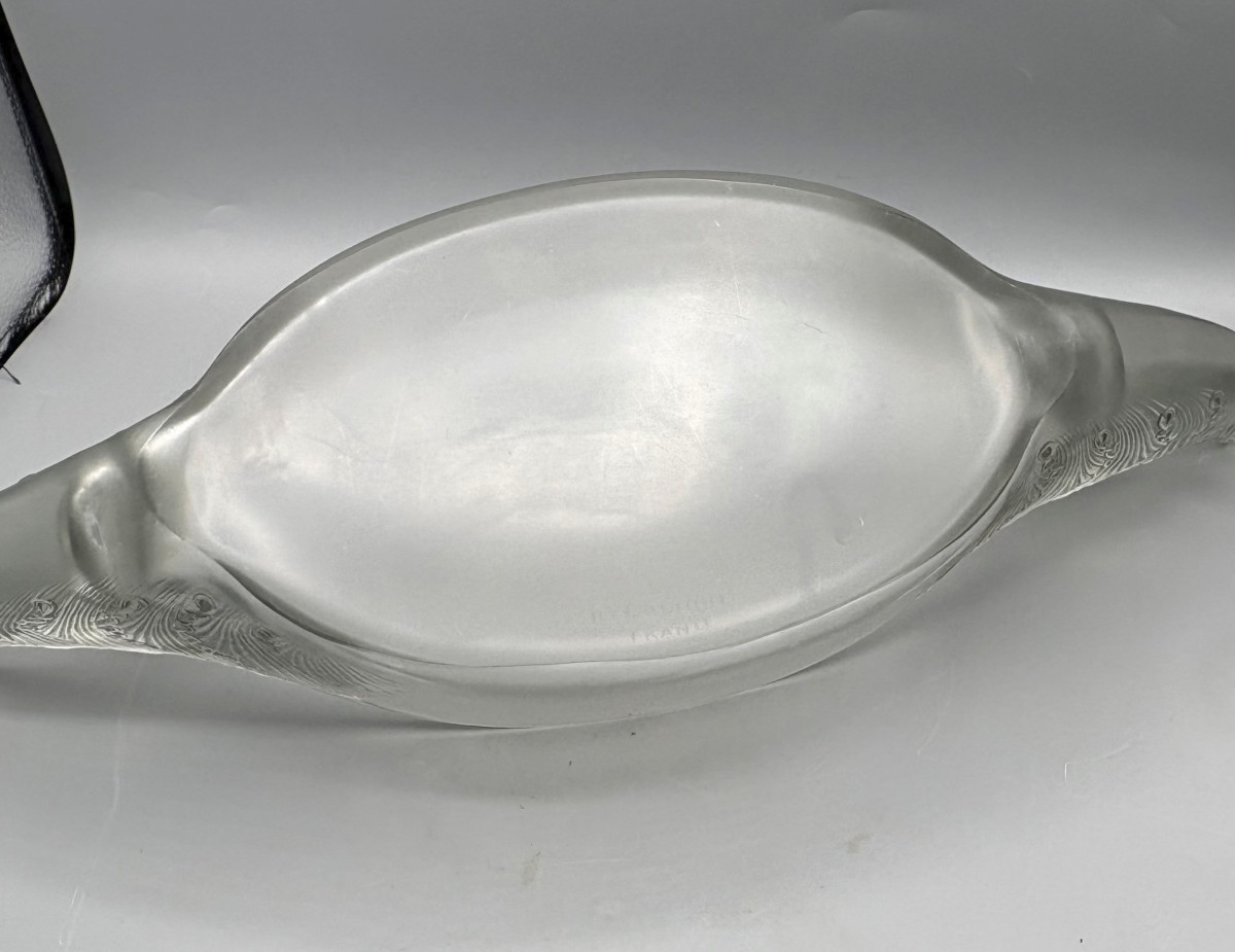 Jardinière Art Déco "Acanthes" René Lalique Verre Satiné Patiné-photo-5