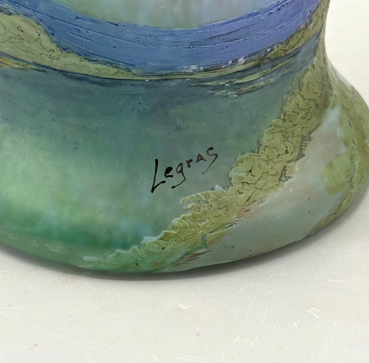 Vase Art Nouveau à décor de Paysage Legras-photo-4