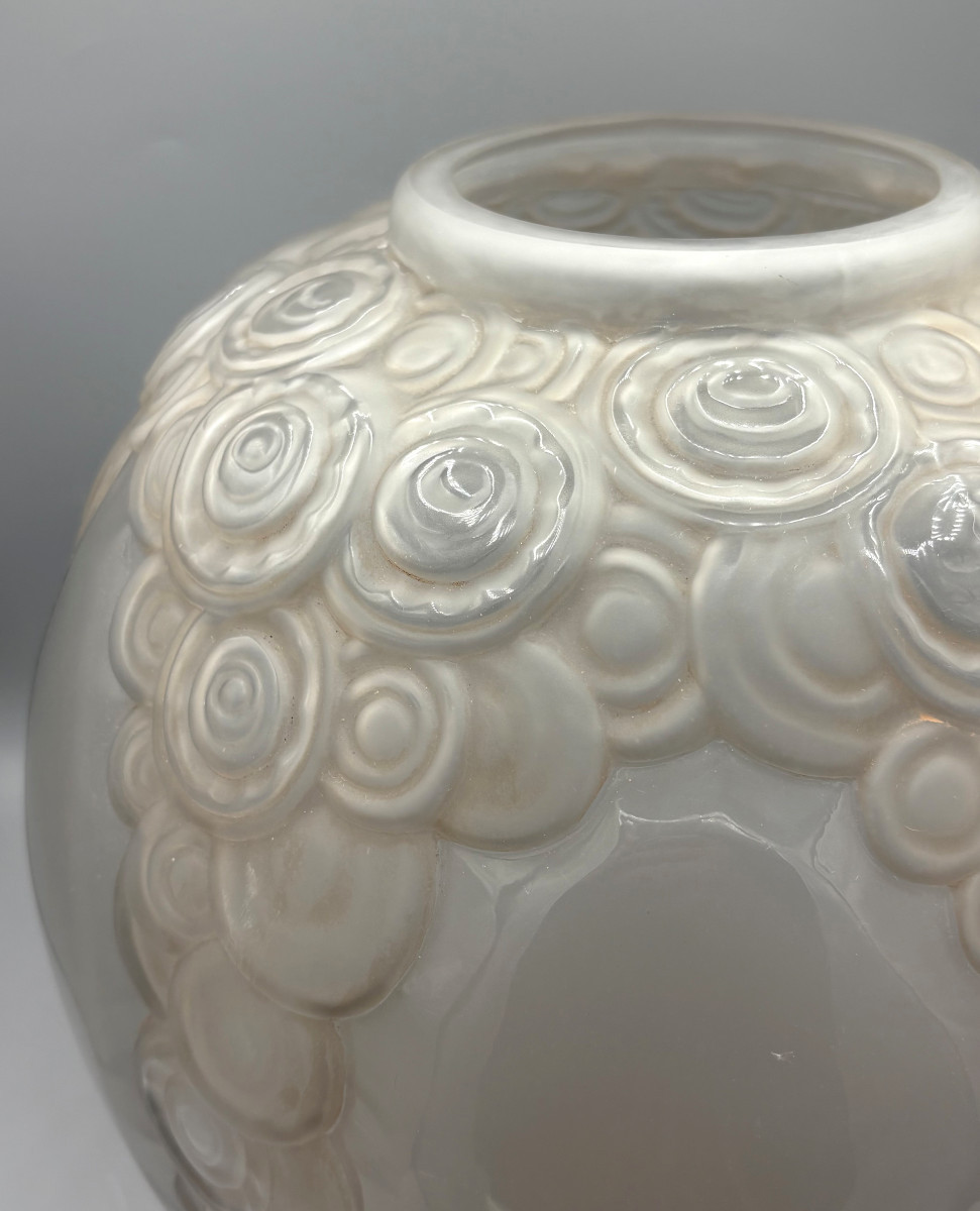 Impressive Art Deco Vase "garlands" By André Hunebelle -photo-1