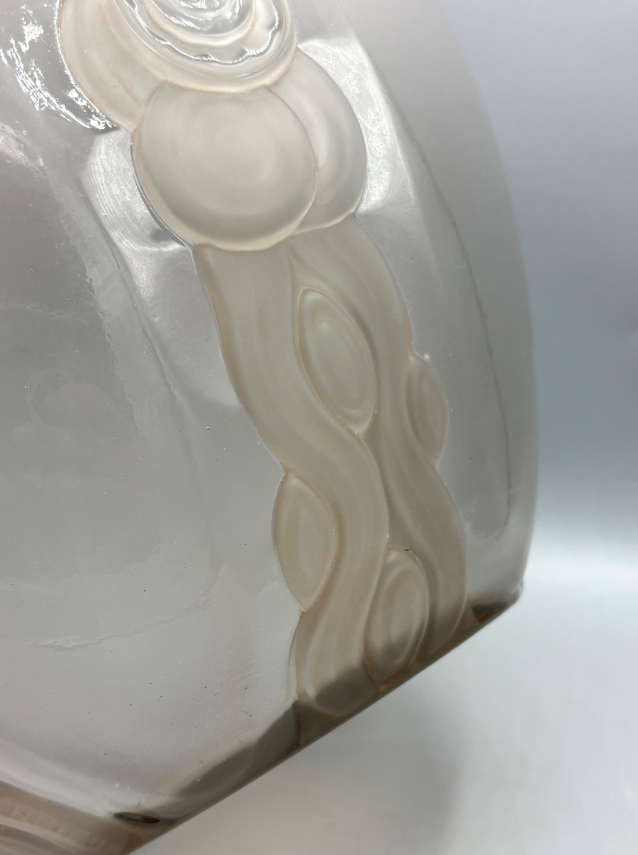 Impressive Art Deco Vase "garlands" By André Hunebelle -photo-4