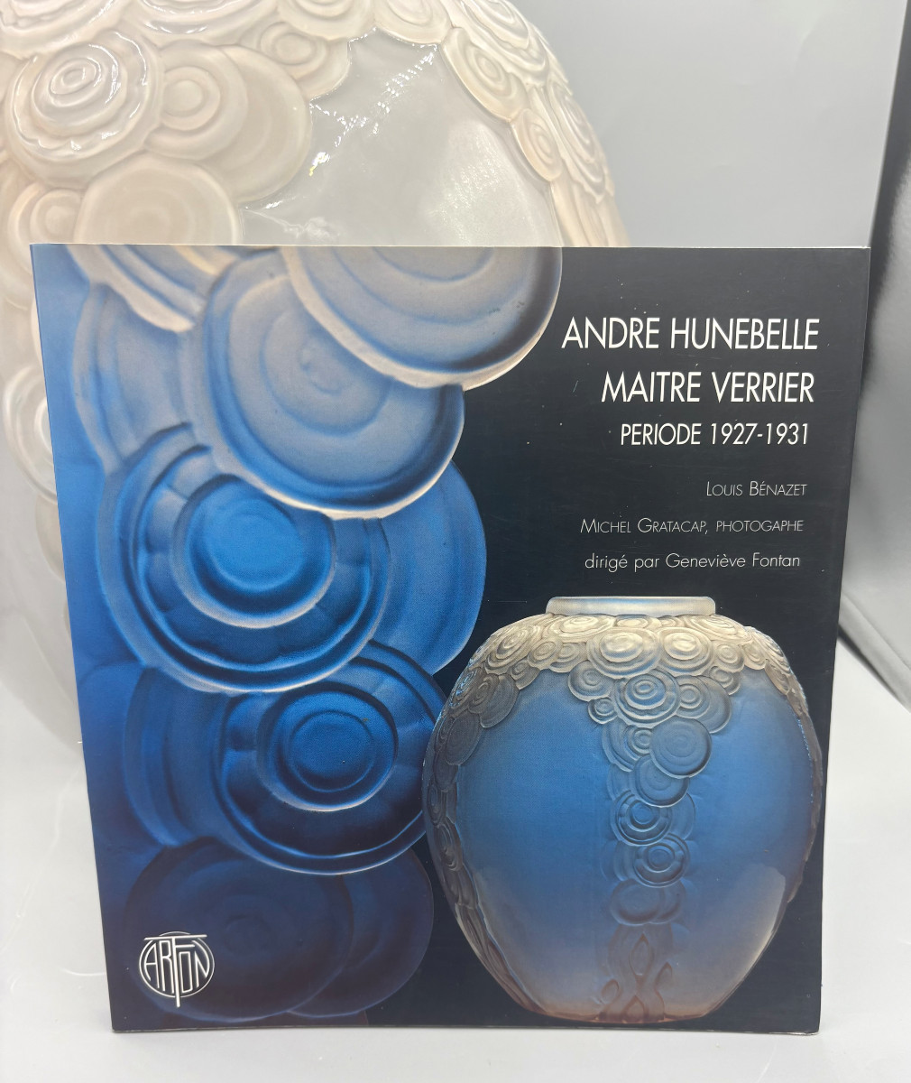 Impressive Art Deco Vase "garlands" By André Hunebelle -photo-5