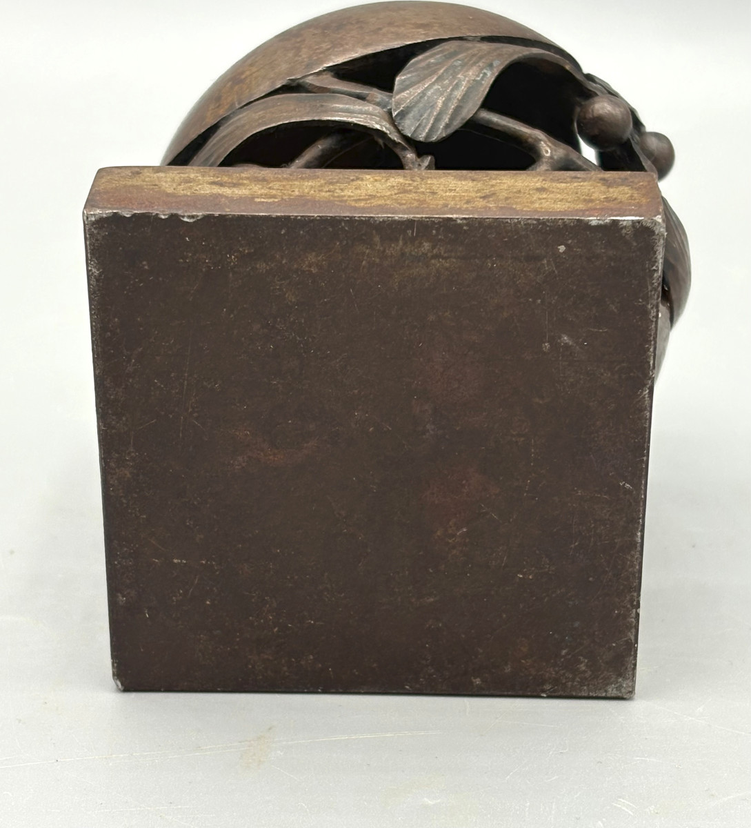 Presse Papier Art Déco Edgar Brandt "Boule de Gui"-photo-4