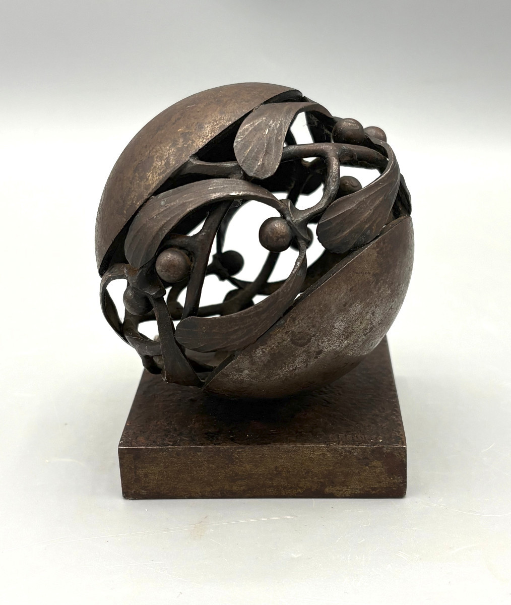 Presse Papier Art Déco Edgar Brandt "Boule de Gui"