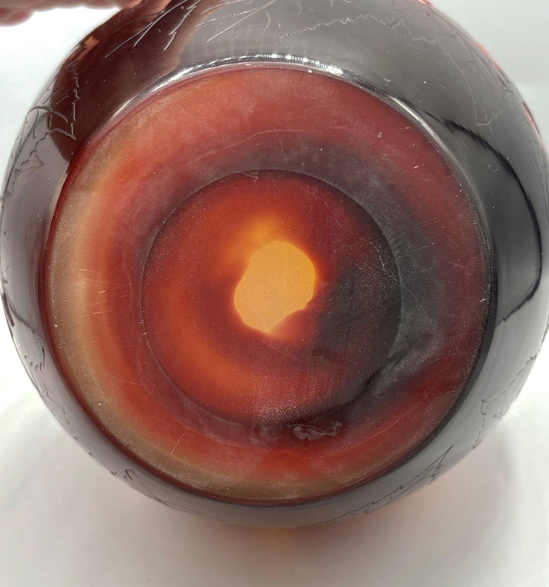 Imposant vase Art Nouveau "Abutilons" Emile Gallé à Nancy-photo-8