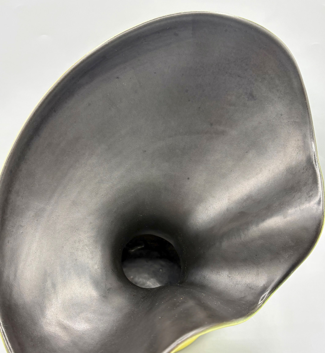 Rare Vase Corolle en Céramique émaillée Pol Chambost vers 1955-photo-5