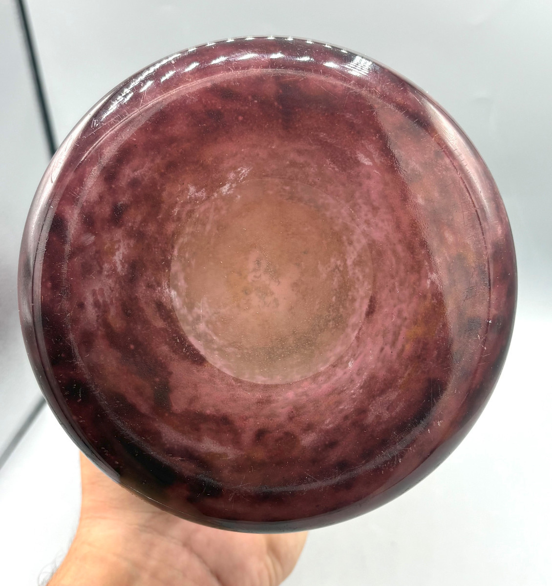 Large Art Deco Vase "colliers" Schneider - Le Verre Français-photo-7