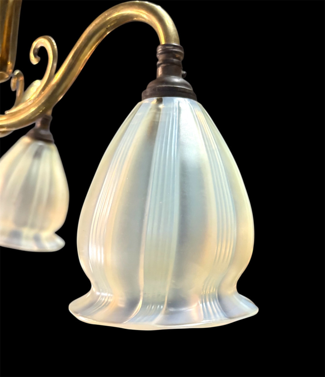 Lustre / Suspension Art Nouveau Was Benson et James Powell-photo-2
