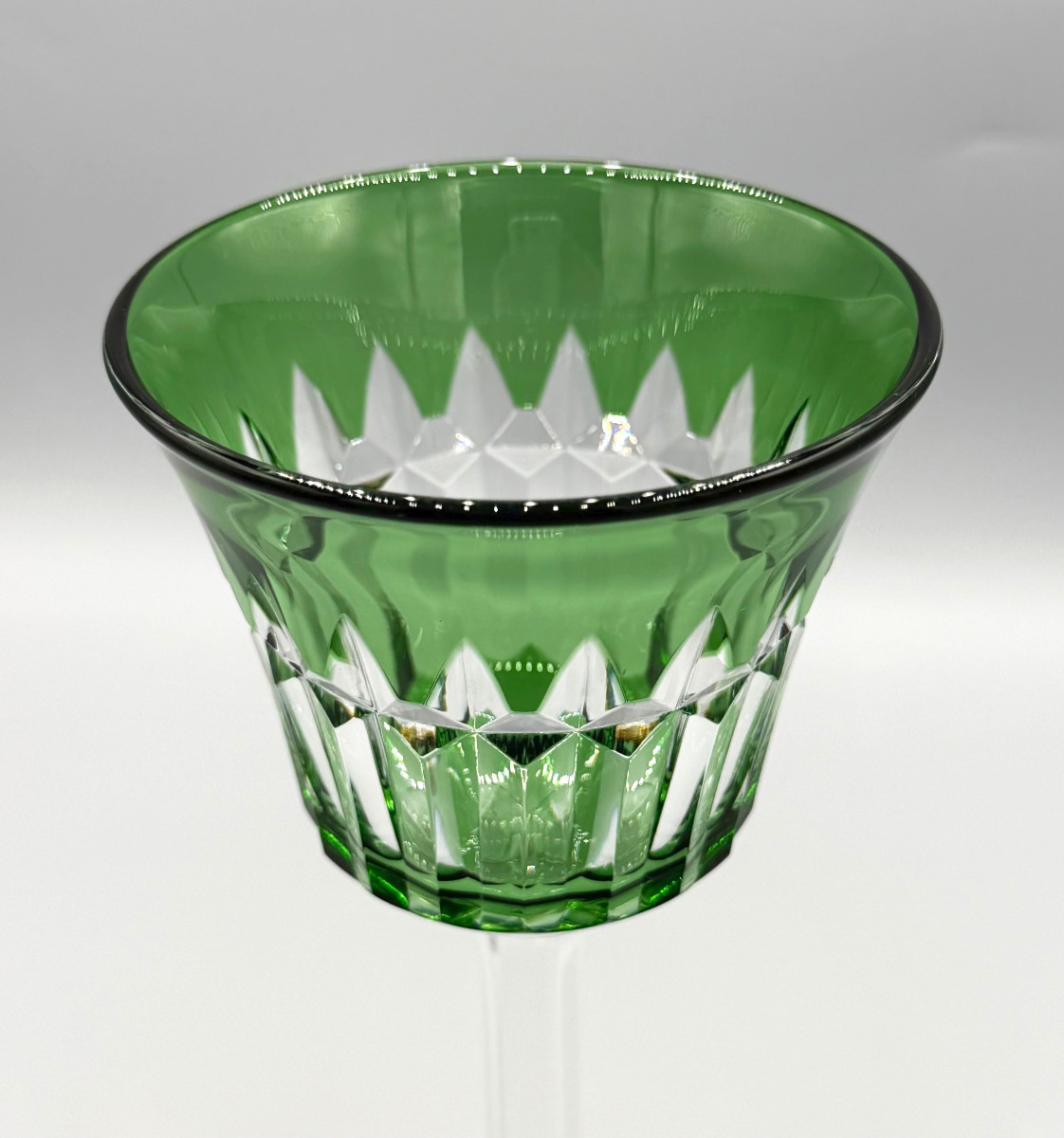 Roemer Rhine Wine Glass In Crystal Signed Baccarat Navarre Model-photo-2