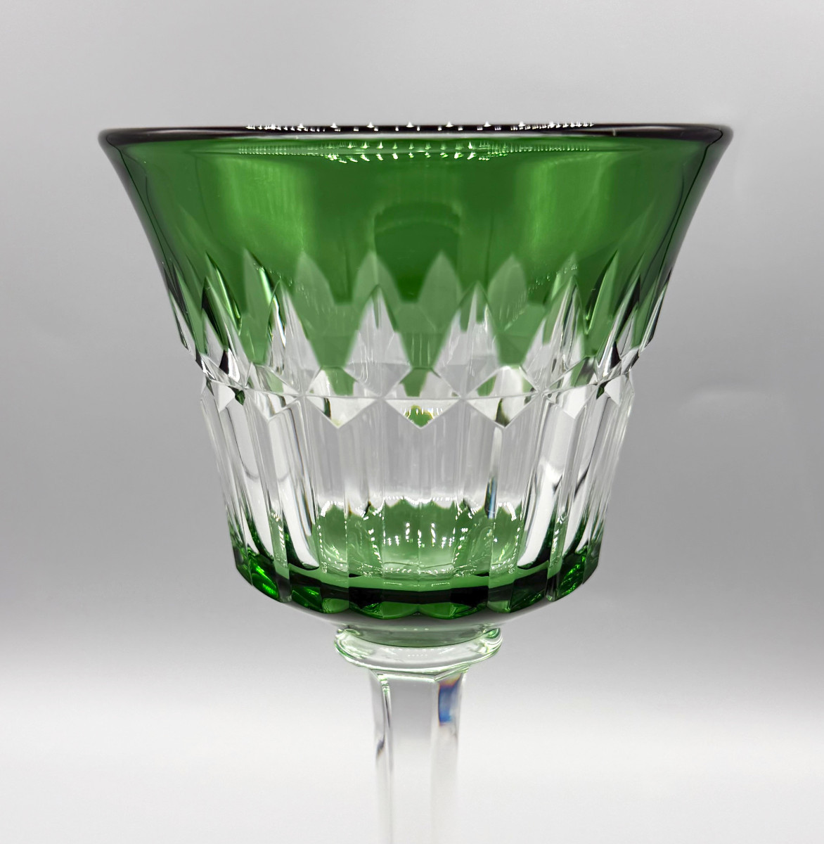 Roemer Rhine Wine Glass In Crystal Signed Baccarat Navarre Model-photo-3