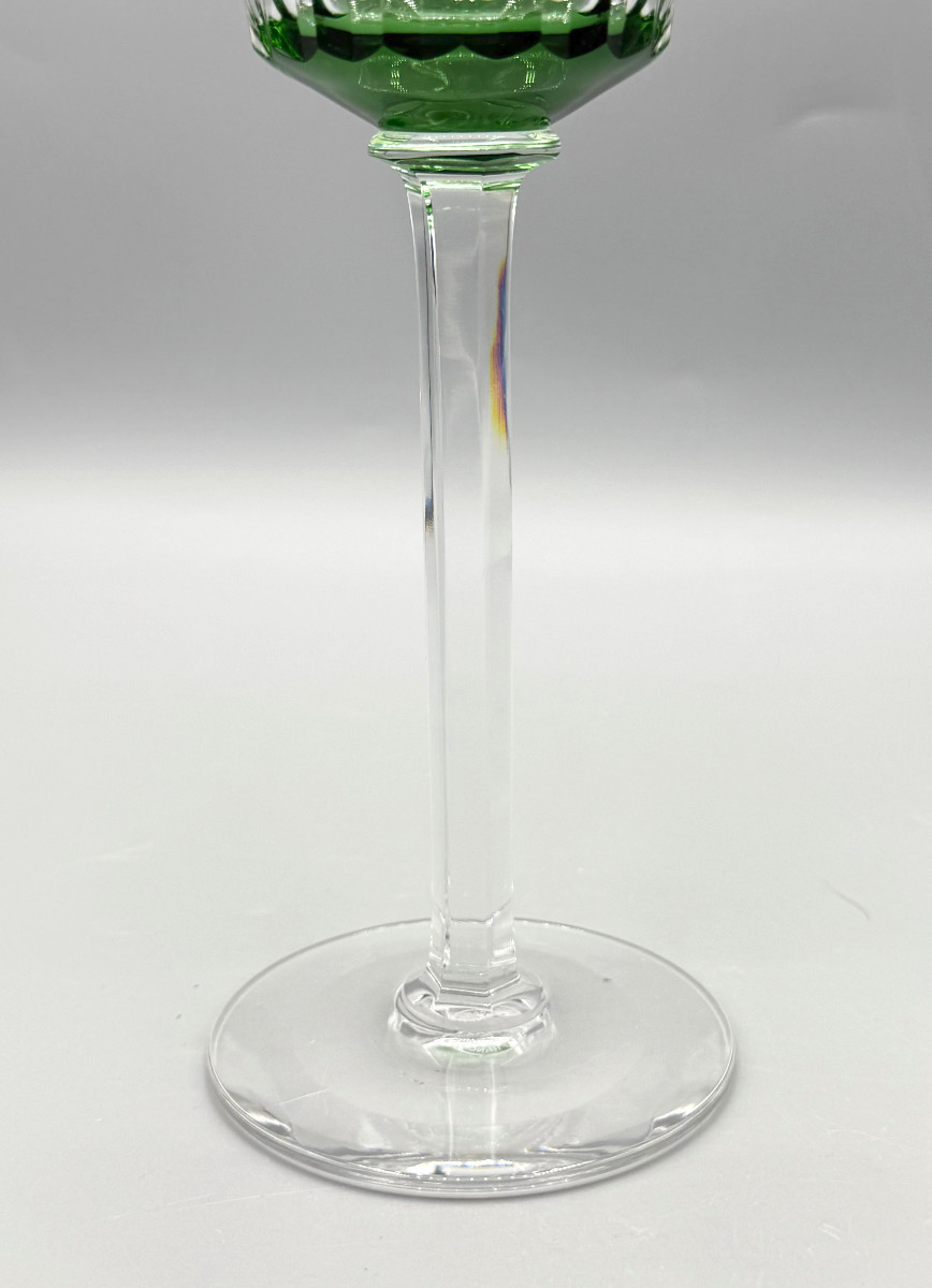 Roemer Rhine Wine Glass In Crystal Signed Baccarat Navarre Model-photo-4