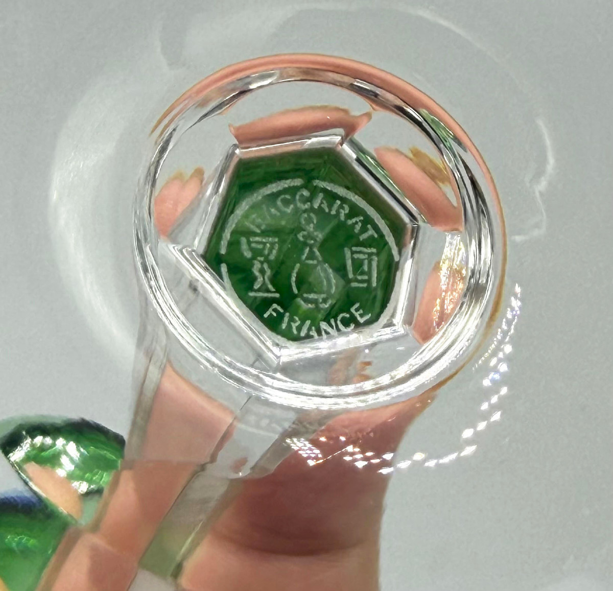 Roemer Rhine Wine Glass In Crystal Signed Baccarat Navarre Model-photo-1